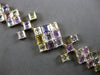 EXTRA LARGE 49.01CT AAA MULTI GEM 18KT YELLOW GOLD PRINCESS GEOMETRICAL BRACELET