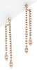 1.48CT DIAMOND 18K ROSE GOLD ROUND CLASSIC 2 ROW DOUBLE LEAF FUN HANGIG EARRINGS