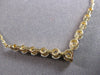 ESTATE .60CT DIAMOND 14KT YELLOW GOLD 3D ROUND GRADUATING V SHAPE LOVE NECKLACE