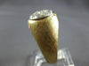 LARGE .92CT DIAMOND 14KT 2 TONE GOLD MATTE & SHINY HANDCRAFTED MENS RING #28025