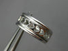 ESTATE WIDE 1.61CT DIAMOND 18KT WHITE GOLD THREE ROW HUGGIE HEART LOVE EARRINGS