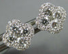 ESTATE .75CT DIAMOND 18KT WHITE GOLD ROUND INVISIBLE 4 LEAF CLOVER STUD EARRINGS