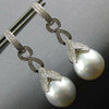 .77CT DIAMOND & AAA SOUTH SEA PEARL 18KT WHITE GOLD MULTI LEAF HANGING EARRINGS