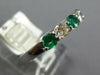 .68CT DIAMOND & AAA EMERALD 14K WHITE GOLD SHARED PRONG 5 STONE ANNIVERSARY RING