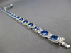 LARGE 17.88CT DIAMOND & AAA SAPPHIRE 18KT WHITE GOLD 3D CUSHION & ROUND BRACELET