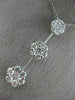 ESTATE 1.27CT DIAMOND 14KT WHITE GOLD FLOWER PAST PRESENT FUTURE PENDANT #19674