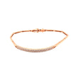 ESTATE .72CT DIAMOND 18KT YELLOW GOLD 3D CLASSIC 2 ROW DOUBLE BAR LINK BRACELET