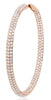 LARGE 6.83CT DIAMOND 18KT ROSE GOLD 3D CLASSIC 3 ROW INSIDE OUT HANGING EARRINGS