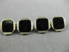 ANTIQUE LARGE MORTIMER RICKS AAA ONYX PLATINUM OCTAGON SHIRT STUD CUFFLINK SET