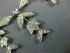 ESTATE 1.56CT DIAMOND 18KT WHITE GOLD 3D CLASSIC FILIGREE LEAF FLOWER NECKLACE