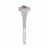 .73CT WHITE & PINK DIAMOND 18KT WHITE & ROSE GOLD CUSHION FRIENDSHIP LOVE RING