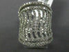 ESTATE LARGE 1.60CT ROUND DIAMOND 18KT WHITE GOLD MULTI ROW MULTI WAVE FUN RING