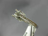 ANTIQUE .46CT DIAMOND 14K WHITE GOLD FILIGREE SEMI MOUNT ENGAGEMENT RING #12029
