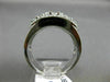 ESTATE WIDE 1.36CT DIAMOND 18KT WHITE GOLD FLOWER PAST PRESENT FUTURE LOVE RING