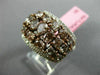 LARGE 5.55CT WHITE & PINK DIAMOND 18K WHITE & ROSE GOLD WEDDING ANNIVERSARY RING
