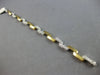 ESTATE WIDE .90CT DIAMOND 14KT 2 TONE GOLD MULTI WAVE SQUARE FUN TENNIS BRACELET