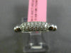 ESTATE .30CT DIAMOND 18KT WHITE GOLD 3D MULTI ROW PAVE WEDDING ANNIVERSARY RING