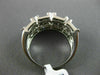ESTATE WIDE .33CT DIAMOND 14K WHITE GOLD OPEN FILIGREE MILGRAIN ANNIVERSARY RING