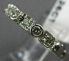 ESTATE .26CT DIAMOND 14K WHITE GOLD ROUND & SQUARE FILIGREE ETERNITY RING #14417