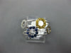 .51CT DIAMOND & AAA BLUE & YELLOW SAPPHIRE 18KT WHITE GOLD 3D FUN OLYMPIC RING