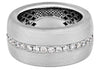 WIDE .80CT DIAMOND 18K WHITE GOLD MATTE & SHINY CLASSIC WEDDING ANNIVERSARY RING