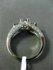 ESTATE 1.50CT DIAMOND 14K WHITE GOLD 3 STONE PAST PRESENT FUTURE ENGAGEMENT RING