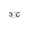 .66CT DIAMOND & AAA SAPPHIRE 18KT WHITE GOLD CIRCLE OF LIFE LOVE KNOT FUN RING