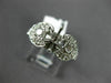 ANTIQUE WIDE .80CT DIAMOND 18K WHITE GOLD ROUND SEMI MOUNT ENGAGEMENT RING 14399