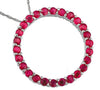 ESTATE 1.80CT AAA RUBY 14K WHITE GOLD 3D CLASSIC CIRCLE OF LIFE FLOATING PENDANT