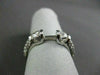 ESTATE .46CT DIAMOND 14KT WHITE GOLD 3 STONE SEMI MOUNT ENGAGEMENT RING #1550