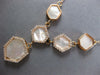LARGE AAA MOTHER OF PEARL 14KT ROSE GOLD 3D MULTI HEXAGON FUN LARIAT NECKLACE