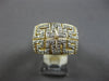 ESTATE WIDE .18CT DIAMOND 14KT YELLOW GOLD CLASSIC GREEK DESIGN ANNIVERSARY RING