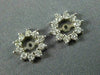 ESTATE .60CT DIAMOND 14KT WHITE GOLD CLASSIC FLOWER STAR EARRING JACKETS #17848