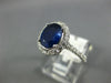WIDE 1.90CT DIAMOND & AAA SAPPHIRE 14KT WHITE GOLD 3D OVAL HALO ENGAGEMENT RING