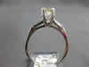ESTATE .99CT DIAMOND 14KT WHITE GOLD 3D ROUND & BAGUETTE 3 STONE ENGAGEMENT RING