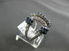 ESTATE LARGE 2.30CT DIAMOND & AAA SAPPHIRE 14KT WHITE GOLD 3D PAVE FUN RING