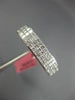 ESTATE 1.14CT PRINCESS DIAMOND 18KT WHITE GOLD 3 ROW INVISIBLE ANNIVERSARY RING