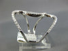 ESTATE LARGE .63CT DIAMOND 18KT WHITE GOLD 3D LOVE KNOT FUN RING