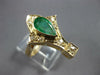 ANTIQUE LARGE 1.36CT DIAMOND & AAA EMERALD 18KT YELLOW GOLD ROSE CUT STAR RING