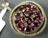 LARGE 3.23CT DIAMOND & AAA PINK SAPPHIRE 14KT ROSE GOLD CIRCULAR CLUSTER PENDANT