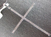 ESTATE EXTRA LARGE .43CT DIAMOND 14KT WHITE GOLD CLASSIC CROSS FLOATING PENDANT