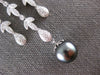 EXTRA LARGE 3.0CT DIAMOND & AAA TAHITIAN PEARL 18K WHITE GOLD CHANDELIER PENDANT