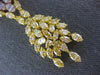 LARGE 27.42CT MULTI COLOR DIAMOND 18KT TRI COLOR GOLD MULTI LEAF TENNIS NECKLACE