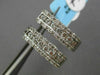 ESTATE .78CT DIAMOND 14KT WHITE GOLD ETOILE ELONGATED HOOP HUGGIE EARRINGS 4.5mm