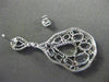 ESTATE LARGE .81CT DIAMOND & WHITE SAPPHIRE 14KT WHITE GOLD 3D HANGING EARRINGS