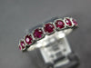 .57CT AAA RUBY 14KT WHITE GOLD 3D ROUND FILIGREE SEMI ETERNITY ANNIVERSARY RING