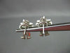 ANTIQUE LARGE .85CT DIAMOND 14KT W GOLD ETOILE FLOWER CLIP ON EARRINGS #ELV22