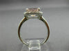 LARGE 2.14CT AAA WHITE SAPPHIRE & MORGANITE 14KT WHITE GOLD HALO ENGAGEMENT RING