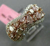 ESTATE 3.73CT DIAMOND 18K WHITE & ROSE GOLD 3D INFINITY WEDDING ANNIVERSARY RING