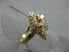 ESTATE LARGE 1.26CT MARQUISE & ROUND DIAMOND 14K YELLOW GOLD COCKTAIL RING 21999